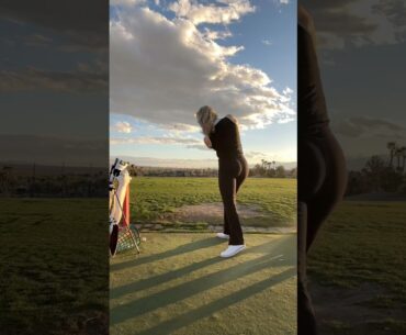 Golf practice💕 #cartgirl #golf #barbie #golfgirls #golfgear #golfers #golfhumor #golflesson #golfer