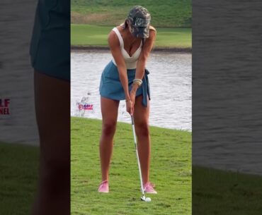 Amazing Golf Swing you need to see | Golf Girl awesome swing | Golf shorts | Nadia Chester