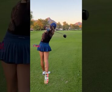 Amazing Golf Swing you need to see | Golf Girl awesome swing | Golf shorts | Alexandra Harju