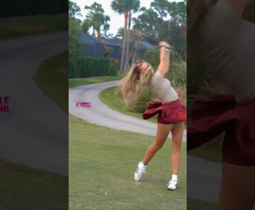 Amazing Golf Swing you need to see | Golf Girl awesome swing | Golf shorts | Sara Michelle Winter