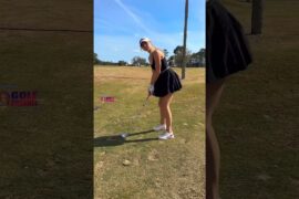 Amazing Golf Swing you need to see | Golf Girl awesome swing | Golf shorts | Ashley Huffman