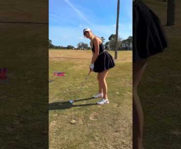 Amazing Golf Swing you need to see | Golf Girl awesome swing | Golf shorts | Ashley Huffman