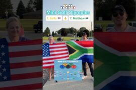 Mini Golf Olympics 1. Bella vs 7. Matthew GOLD Medal Match🥇 (Holes 1-2) #golf #minigolf #puttputt