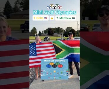 Mini Golf Olympics 1. Bella vs 7. Matthew GOLD Medal Match🥇 (Holes 1-2) #golf #minigolf #puttputt