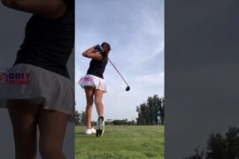 Amazing Golf Swing you need to see | Golf Girl awesome swing | Golf shorts | Therese Holland