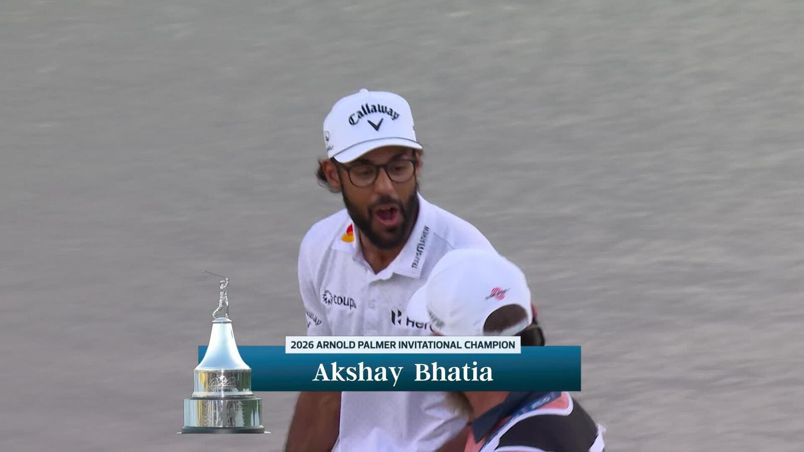 Akshay Bhatia pars first playoff hole to win Arnold Palmer