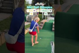 Mini Golf Olympics 1. Bella vs 7. Matthew GOLD Medal Match🥇 (Holes 7-8) #golf #minigolf #puttputt
