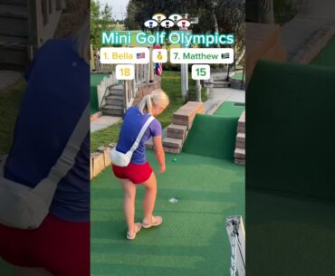 Mini Golf Olympics 1. Bella vs 7. Matthew GOLD Medal Match🥇 (Holes 7-8) #golf #minigolf #puttputt