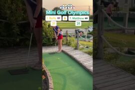 Mini Golf Olympics 1. Bella vs 7. Matthew GOLD Medal Match🥇 (Holes 13-14) #golf #minigolf #puttputt