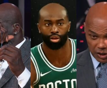 Shaq and Chuck can't stop trolling Jaylen Brown for his hair rubbing off 😂