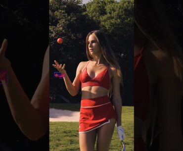 Amazing Golf Swing you need to see | Golf Girl awesome swing | Golf shorts | Emily