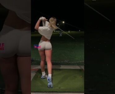 Amazing Golf Swing you need to see | Golf Girl awesome swing | Golf shorts | Antonia Harley
