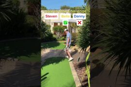 Hole in One Challenge w/ BELLA! #golf #minigolf #puttputt #viral #sports