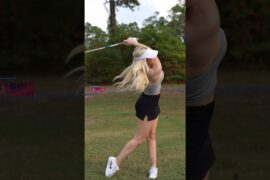 Amazing Golf Swing you need to see | Golf Girl awesome swing | Golf shorts | Kaelee Rene