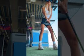 Amazing Golf Swing you need to see | Golf Girl awesome swing | Golf shorts | Amy Ramsey