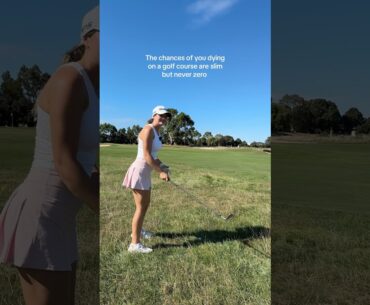 Have you ever been hit? #golf #golfgirl #golfswing #golfgear #golftips #golferlife
