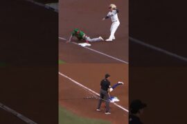 Word to the wise: Don't run on Aaron Judge. 👨‍⚖️⚾️💥💪 #shorts