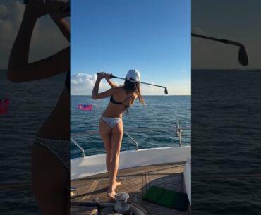 Amazing Golf Swing you need to see | Golf Girl awesome swing | Golf shorts | Skye Bruan