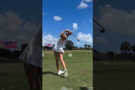 Amazing Golf Swing you need to see | Golf Girl awesome swing | Golf shorts |   Scarlett Schremmer