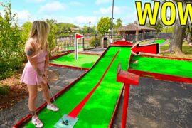 The Mini Golf Course Has BONUS Hole in One Options!