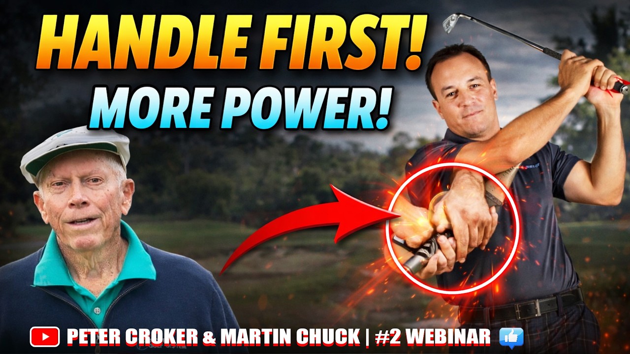 Golf Swing Secret: Handle First, Clubhead Last Drill (Part 6)🏌️‍♂️⛳ #golf #golfswing #golftips #grip