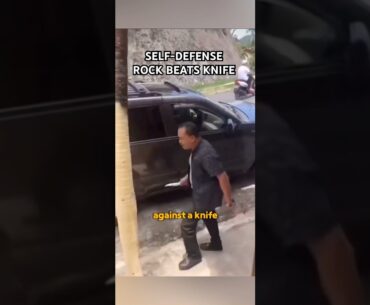 Self-Defense – Rock Beats Knife #shorts