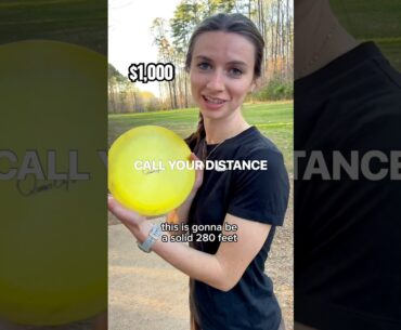 Predict your shot distance, win $1,000 🤯 #discgolf