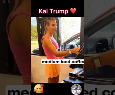Kai Trump is working at a cozy coffee shop ❤️