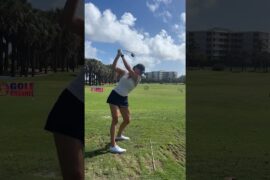 Amazing Golf Swing you need to see | Golf Girl awesome swing | Golf shorts |  Tate Hadges