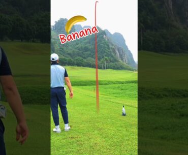 Banana shot 😋  #golf #golfswing #베트남 골프 #하노이 골프 #명량골프 #golfshorts #피닉스 골프Phoenix Golf Resort