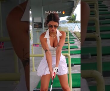 Amazing Golf Swing you need to see | Golf Girl awesome swing | Golf shorts | Camila Alexandra Cádiz