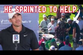 Brooks Koepka Rushes to Rescue! 😱 Young Fan Trapped Under Golf Cart