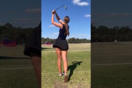 Amazing Golf Swing you need to see | Golf Girl awesome swing | Golf shorts | Teniesha