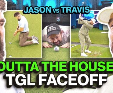 "I'm in his head" - Jason and Travis' Golf Simulator Showdown | Outta The House