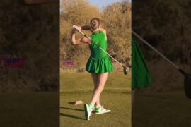 Amazing Golf Swing you need to see | Golf Girl awesome swing | Golf shorts | Samantha Shoshanna