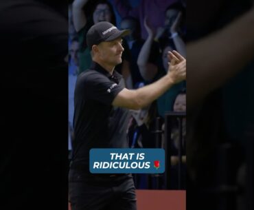 Justin Rose chips in from 35 feet 🤯 #golf #tgl #finals