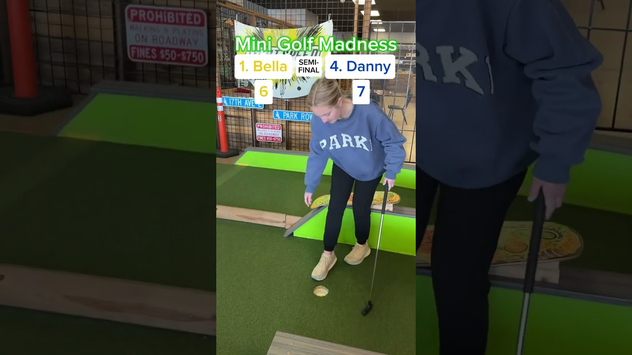 1. Bella vs 4. Danny SEMI-FINAL (Holes 3-4) #golf #minigolf #viral #puttputt #sports #puttputtgolf