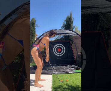 Amazing Golf Swing you need to see | Golf Girl awesome swing | Golf shorts | Brittany Catore