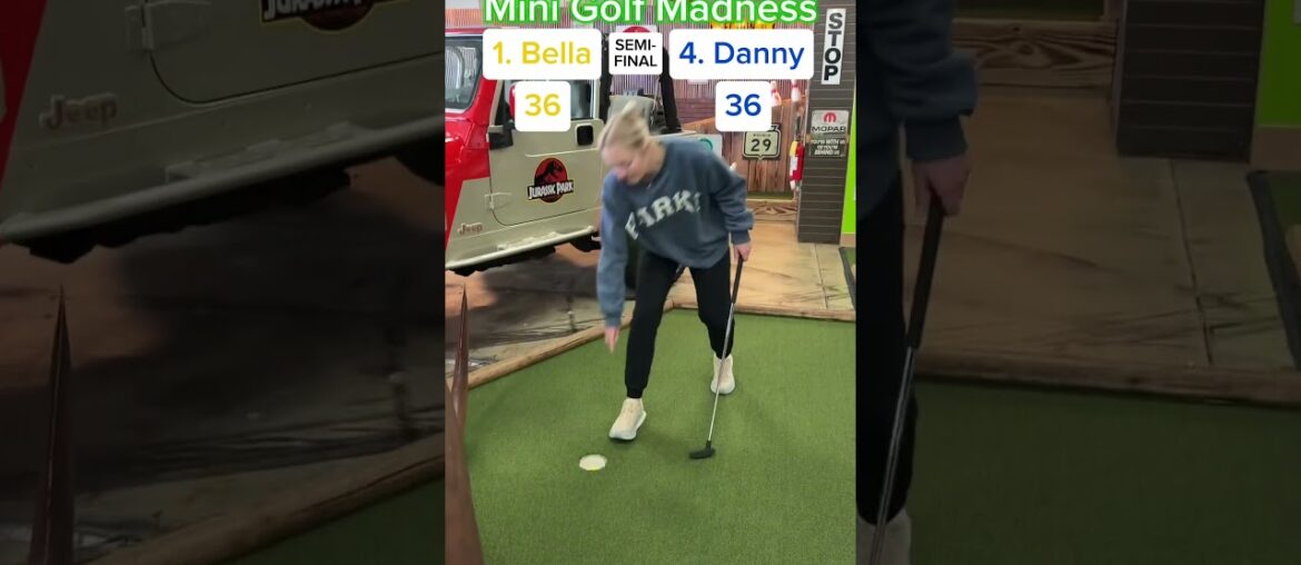 1. Bella vs 4. Danny SEMI-FINAL (Holes 17-18) #golf #minigolf #viral #puttputt #sports #puttputtgolf