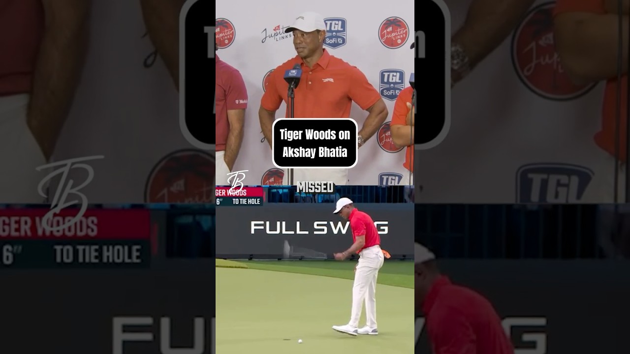 Would Tiger Woods Have Played TGL If Akshay Bhatia Was There? 🤔 #tglseason2 #jupiterlinks #tglfinal