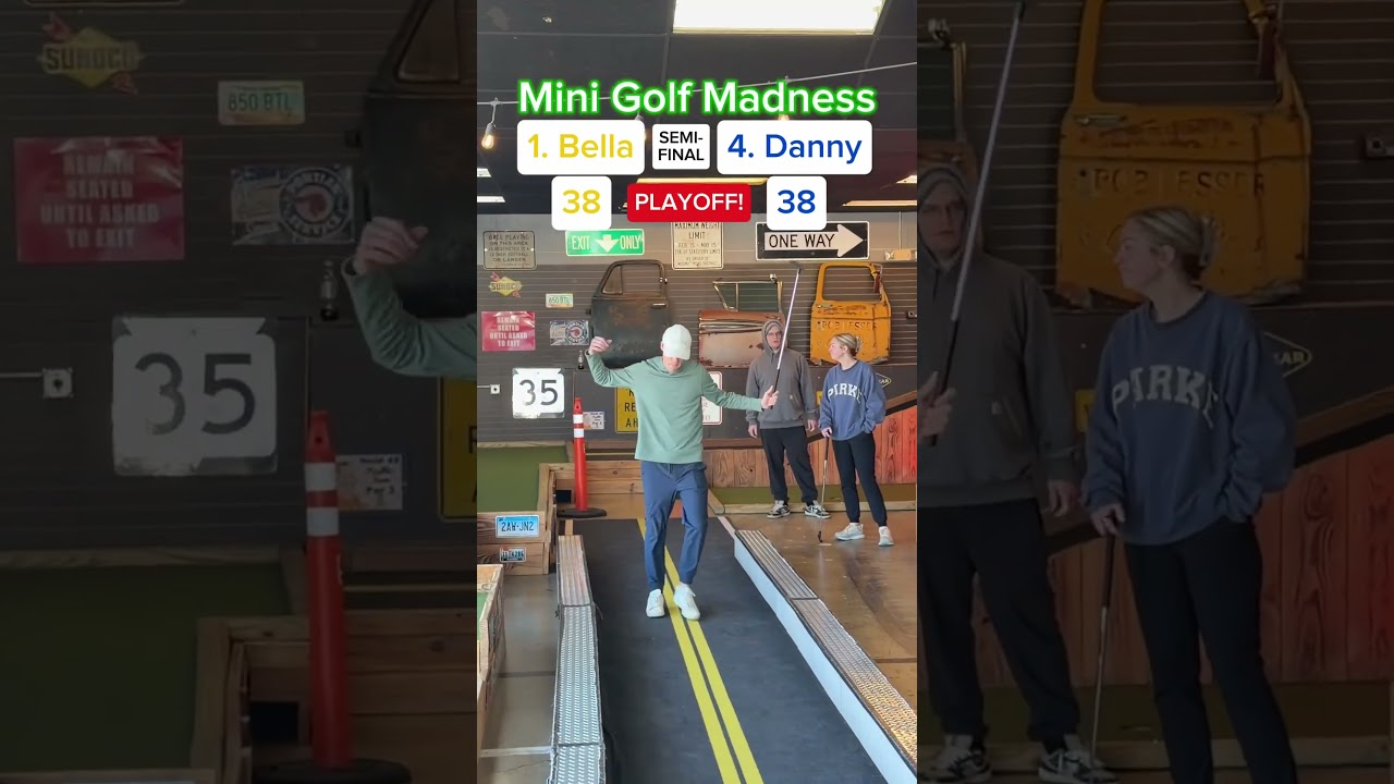 1. Bella vs 4. Danny SEMI-FINAL (PLAYOFF!) #golf #minigolf #viral #puttputt #sports #puttputtgolf