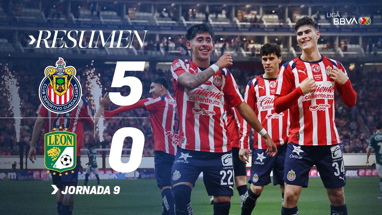 CHIVAS 5-0 LEÓN | El Rebaño gana, gusta, golea y es líder en juego pendiente | J9 Con México C26