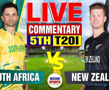 🔴Live:  New Zealand vs South Africa | NZ vs SA | 5th T20I | Live Cricket Score & Commentary