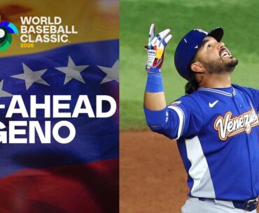 GENOOO! Eugenio Suárez rocks a GO-AHEAD DOUBLE in the 9th inning for Team Venezuela! 🇻🇪