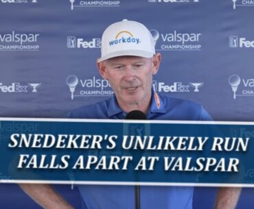 Brandt Snedeker Makes Unlikely Run At Valspar, But Bad Final Round Sinks Hopes