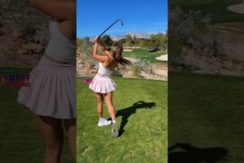 Amazing Golf Swing you need to see | Golf Girl awesome swing | Golf shorts | Michele Uemoto