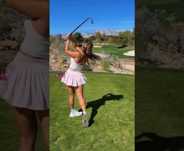 Amazing Golf Swing you need to see | Golf Girl awesome swing | Golf shorts | Michele Uemoto