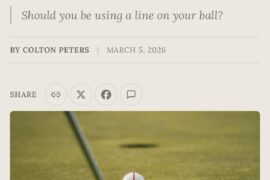Should you be playing with a line on your ball?