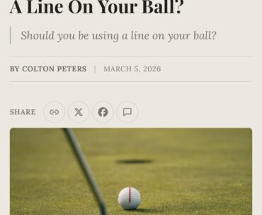 Should you be playing with a line on your ball?