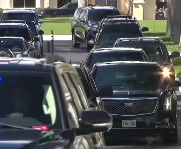 Trump departs Trump International Golf Club in West Palm Beach